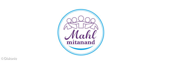 Logo Mahl mitanand mit gezeichneter Menschengruppe