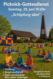 Picknick-Gottesdienst unter freiem Himmel in Tiefenbach "Zum Guten Hirten"
